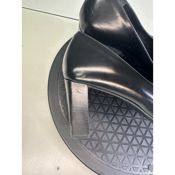 COACH 90s Vintage Womens 7.5 B Made in Italy 2.5” Block Heels Black Leather Y2K - Picture 3 of 10